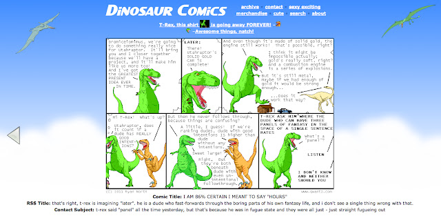 Dinosaur Comics Easter Eggs  from Chrome web store to be run with OffiDocs Chromium online