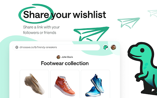 Dinosave – Wishlists and discounts  from Chrome web store to be run with OffiDocs Chromium online