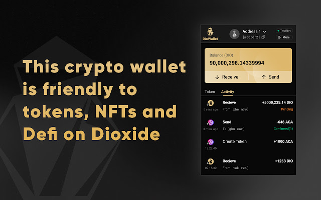 DioWallet  from Chrome web store to be run with OffiDocs Chromium online