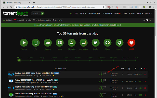 Direct Download TorrentLeach  from Chrome web store to be run with OffiDocs Chromium online
