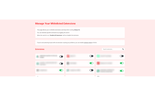 Disable All Extensions  from Chrome web store to be run with OffiDocs Chromium online
