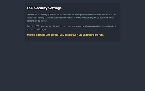 Disable Content Security Policy (CSP)  from Chrome web store to be run with OffiDocs Chromium online