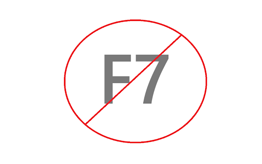 Disable F7  from Chrome web store to be run with OffiDocs Chromium online