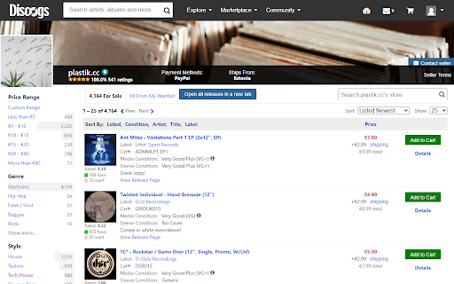Discogs buddy  from Chrome web store to be run with OffiDocs Chromium online
