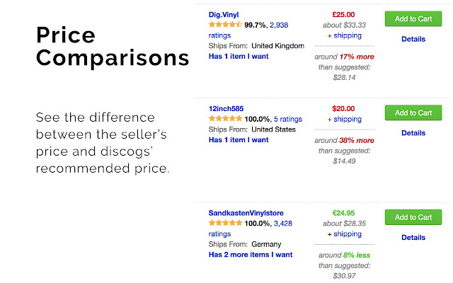 Discogs Enhancer  from Chrome web store to be run with OffiDocs Chromium online