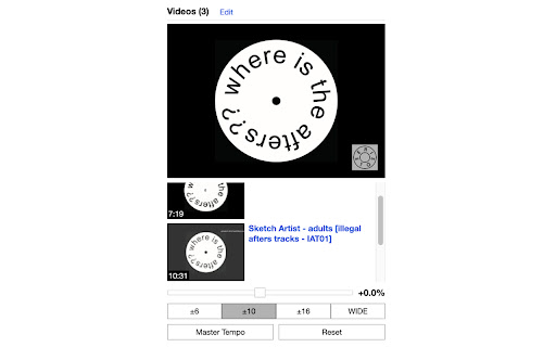 Discogs Tempo Adjust  from Chrome web store to be run with OffiDocs Chromium online