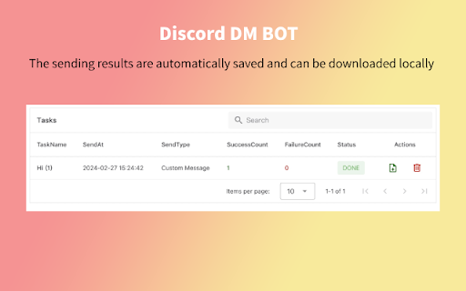 Discord DM BOT  from Chrome web store to be run with OffiDocs Chromium online