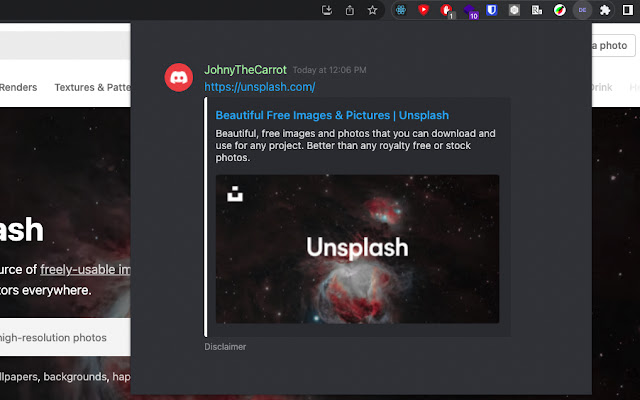 Discord Embeds  from Chrome web store to be run with OffiDocs Chromium online