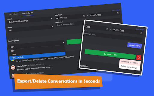 Discord History Fetcher  from Chrome web store to be run with OffiDocs Chromium online