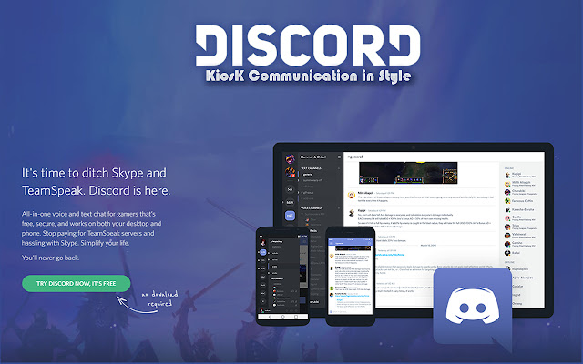 Discord Kiosk  from Chrome web store to be run with OffiDocs Chromium online