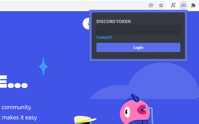 Discord Login with Token  from Chrome web store to be run with OffiDocs Chromium online