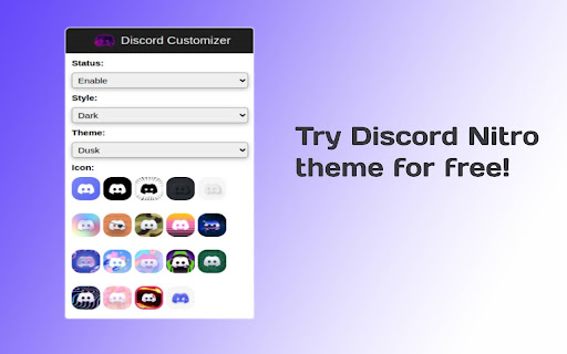 Discord Theme Customizer  from Chrome web store to be run with OffiDocs Chromium online