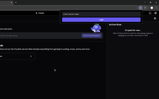 Discord Token Login  from Chrome web store to be run with OffiDocs Chromium online