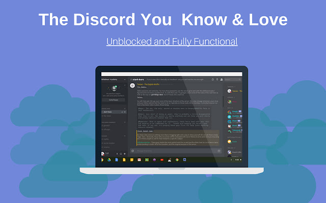 Discord Unblocked  from Chrome web store to be run with OffiDocs Chromium online