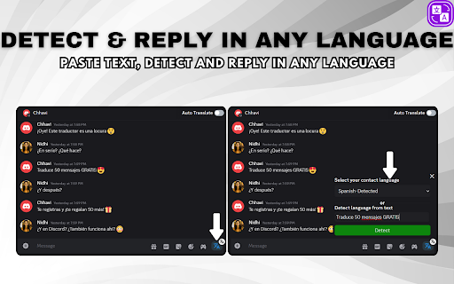 Discord web translator  from Chrome web store to be run with OffiDocs Chromium online