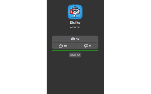 Disliko  from Chrome web store to be run with OffiDocs Chromium online