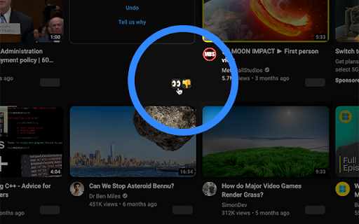 DismissThis For YouTube  from Chrome web store to be run with OffiDocs Chromium online