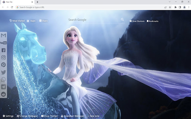 Disney Frozen Wallpaper  from Chrome web store to be run with OffiDocs Chromium online