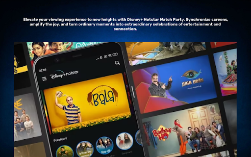 Disney Hotstar Party  from Chrome web store to be run with OffiDocs Chromium online