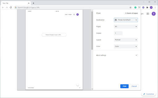 Dispatcher Paragon Chrome Print  from Chrome web store to be run with OffiDocs Chromium online