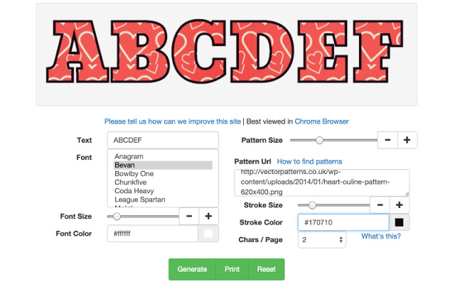 Display Lettering  from Chrome web store to be run with OffiDocs Chromium online