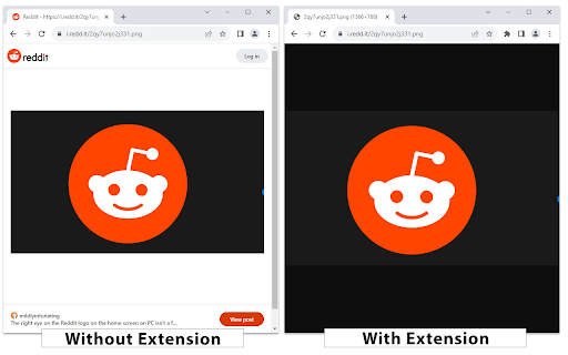 Display Reddit images natively in browser  from Chrome web store to be run with OffiDocs Chromium online