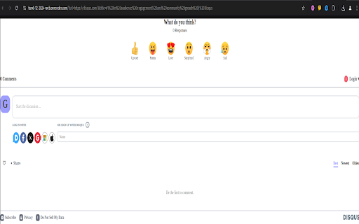 Disqus Page  from Chrome web store to be run with OffiDocs Chromium online