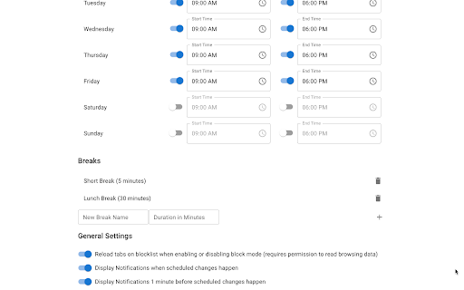 DistractBlock  from Chrome web store to be run with OffiDocs Chromium online