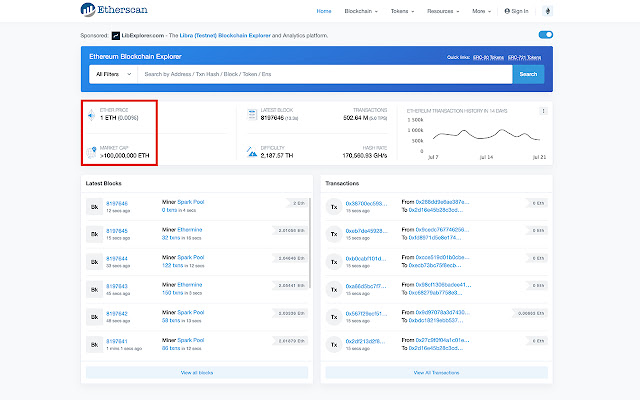 Distraction Free Etherscan  from Chrome web store to be run with OffiDocs Chromium online