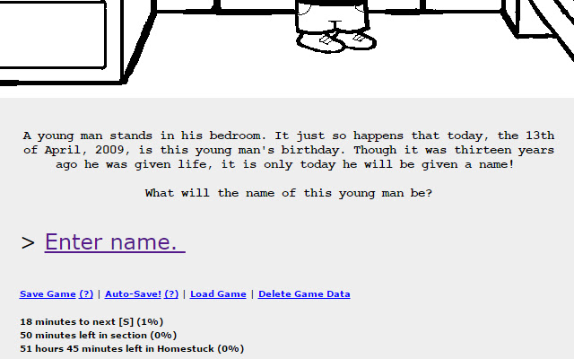 Distraction free Homestuck  from Chrome web store to be run with OffiDocs Chromium online