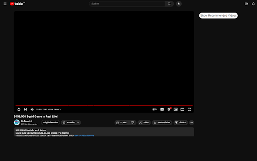Distraction free YouTube  from Chrome web store to be run with OffiDocs Chromium online
