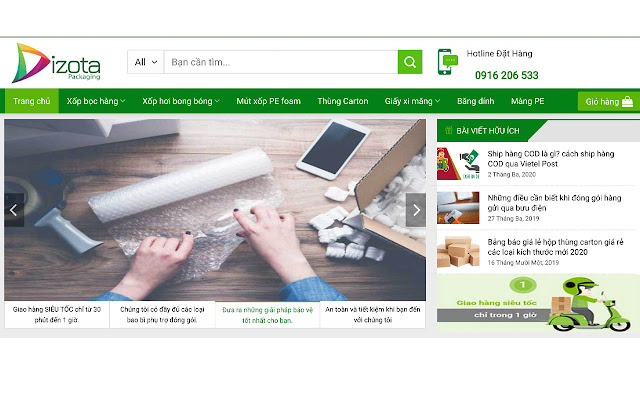 Dizota Packaging Dizota.vn  from Chrome web store to be run with OffiDocs Chromium online