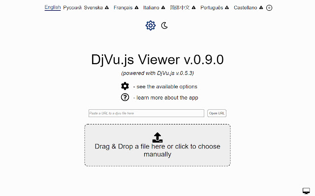 DjVu.js Viewer  from Chrome web store to be run with OffiDocs Chromium online