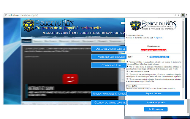 DMCA Agent  from Chrome web store to be run with OffiDocs Chromium online