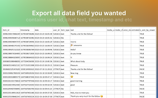 DMSaver Export Chat Messages  from Chrome web store to be run with OffiDocs Chromium online