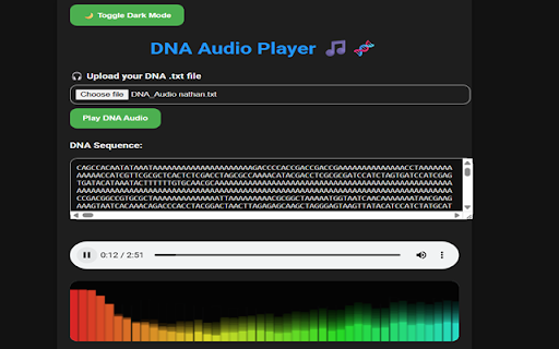 DNA Audio Player  from Chrome web store to be run with OffiDocs Chromium online