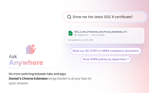 Docket  from Chrome web store to be run with OffiDocs Chromium online