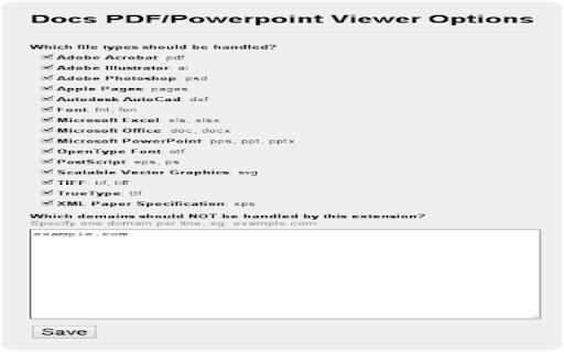 Docs PDF/PowerPoint Viewer  from Chrome web store to be run with OffiDocs Chromium online