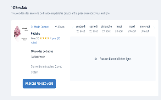 doctolib google reviews  from Chrome web store to be run with OffiDocs Chromium online