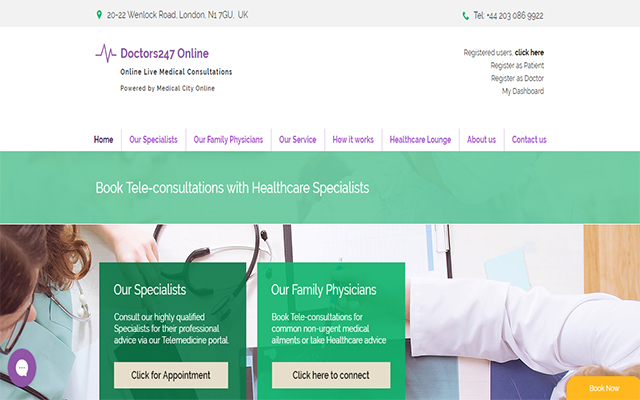 Doctors247 Online Screen Share de la tienda web de Chrome se ejecutará con OffiDocs Chromium en línea