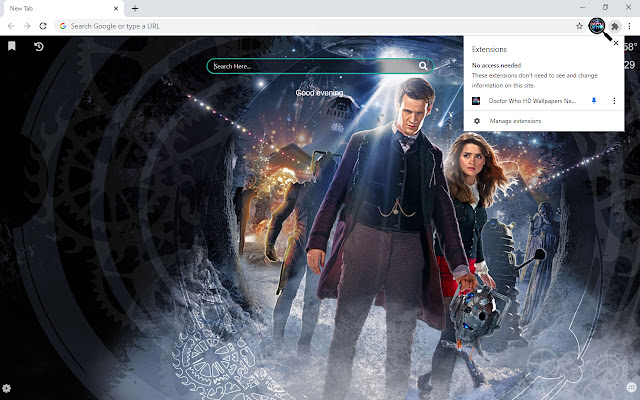 Doctor Who HD Wallpapers New Tab  from Chrome web store to be run with OffiDocs Chromium online