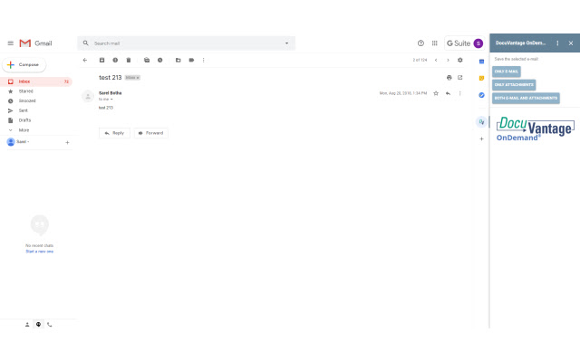 DocuVantage OnDemand Gmail Connector  from Chrome web store to be run with OffiDocs Chromium online