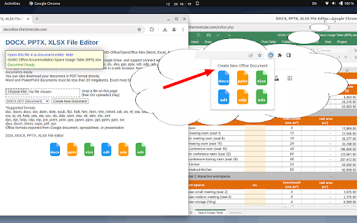 DOCX, PPTX, XLSX File Editor  from Chrome web store to be run with OffiDocs Chromium online