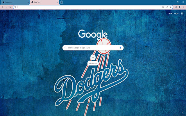 Motyw przeglądarki Dodgers ze sklepu internetowego Chrome, który można uruchomić z OffiDocs Chromium online