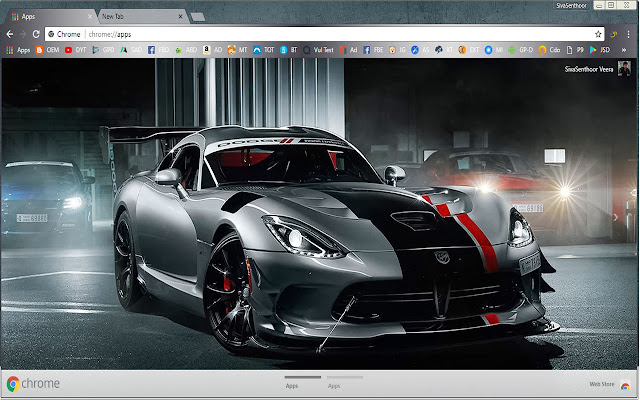 Dodge Viper Black Racing Car da Chrome Web Store para ser executado com OffiDocs Chromium online