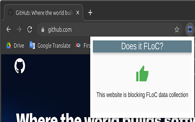 Does it FLoC  from Chrome web store to be run with OffiDocs Chromium online