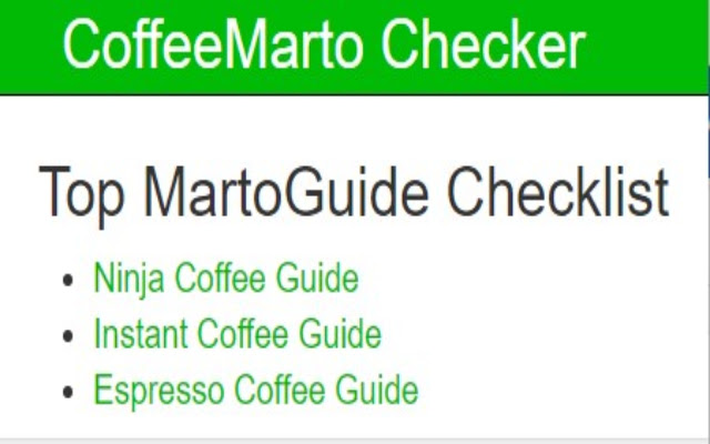 DoffeeMarto Checker  from Chrome web store to be run with OffiDocs Chromium online