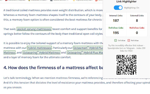 DoFollow Nofollow Links Highlighter  from Chrome web store to be run with OffiDocs Chromium online