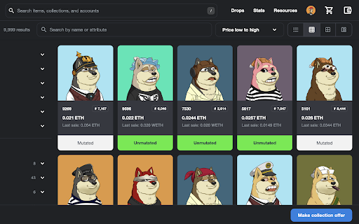 Doge Club Mutation Checker  from Chrome web store to be run with OffiDocs Chromium online