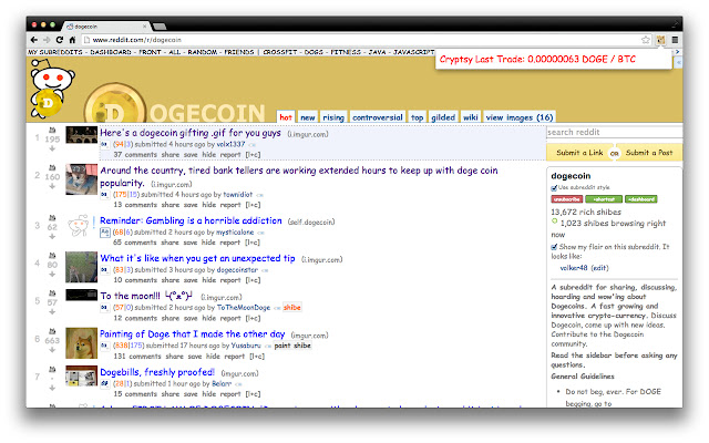 Doge Pricer  from Chrome web store to be run with OffiDocs Chromium online